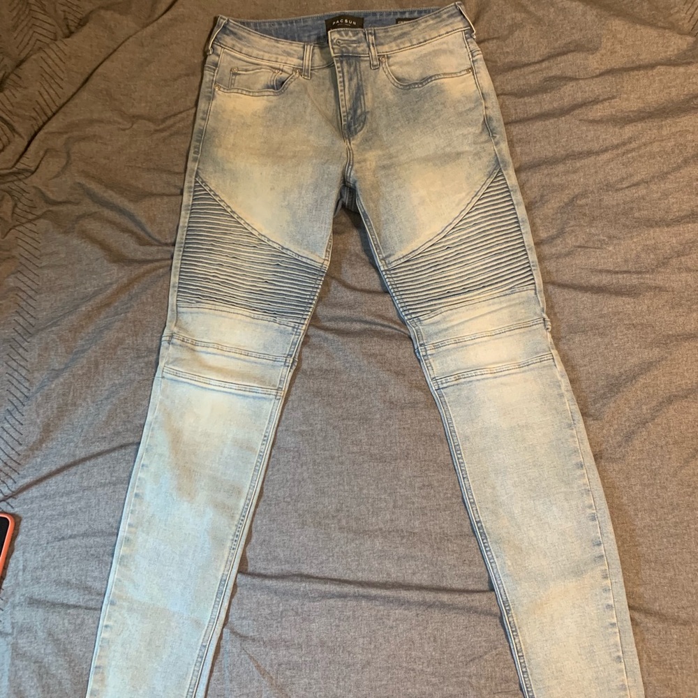 PacSun Skinny Stacked Biker Jeans